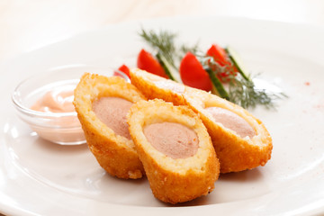 sausage in the dough