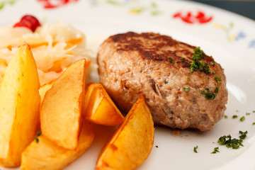 cutlet with potatoes