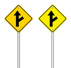 three intersection sign