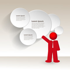 business man shows a business strategy