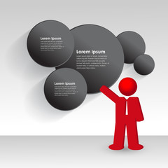 business man shows a business strategy