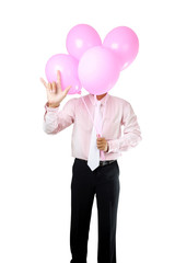 businessman with balloon