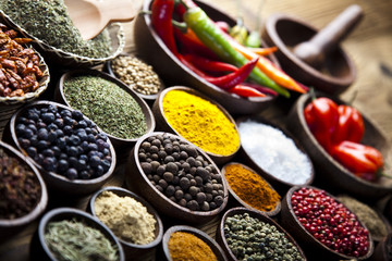 Spice Still Life, wooden bowl