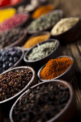 Spice Still Life, wooden bowl