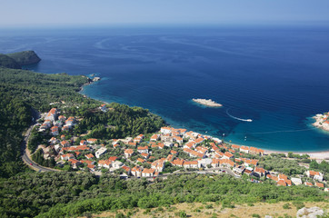 Fototapeta na wymiar High View beautiful Coast Of Montenegro