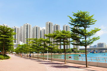 Obraz premium Waterfront of the residential area