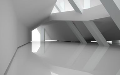 Abstract Architecture. abstract white building on a white backgr