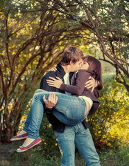 happy young couple.