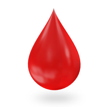 Blood Drop isolated on white background
