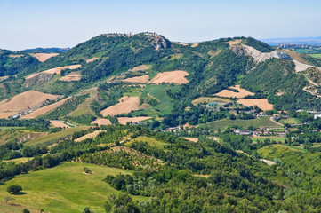 Fototapeta na wymiar Widok z zamku Montebello. Emilia-Romania. Włochy.