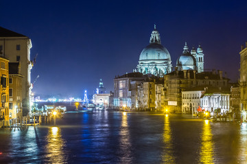 Fototapeta na wymiar View of Basilica di Santa Maria della Salute,Venice, Italy