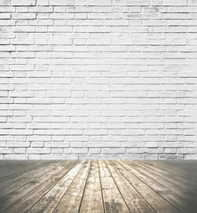 Background of grungy wood and stone brick wall texture