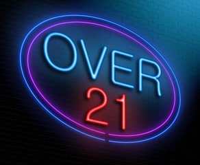 Over 21 concept.