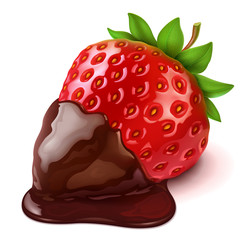 strawberry in chocolate