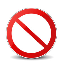 illustration of prohibited sign
