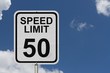 Speed Limit 50 Sign