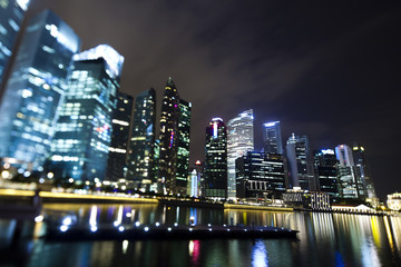 Skyline of Singapore business centre 