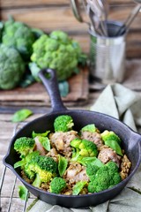 braised broccoli with lentil