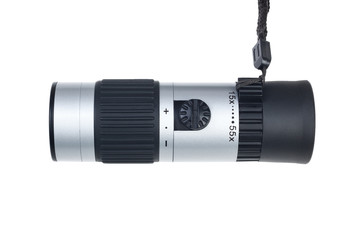 Silver monocular telescope