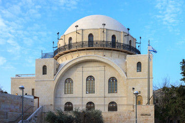 Fototapeta na wymiar Haramban synagogue in old city of Jerusalem