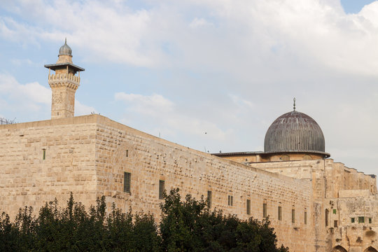 Mosque Al-aqsa and minaret