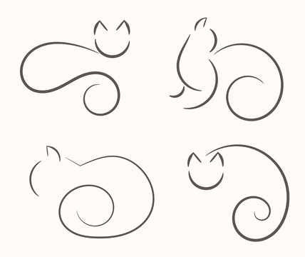 Koty logo wektor