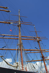 Obraz premium Masts of a sailing ship