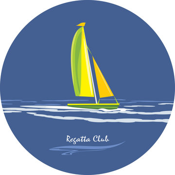 Regatta club. Icon for design