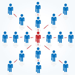 ビジネスマン　ネットワーク　