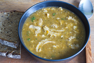 Traditional polish tripe soup flaki
