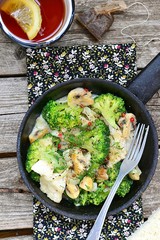 braised broccoli with fish