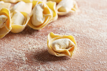 Handmade italian tortellini pasta