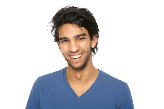 Handsome young indian man smiling