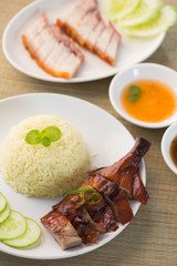 BBQ duck over steamed rice