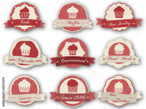 "Retro muffin labels" Stock image and royalty-free vector files on Fotolia.com - Pic 60355839