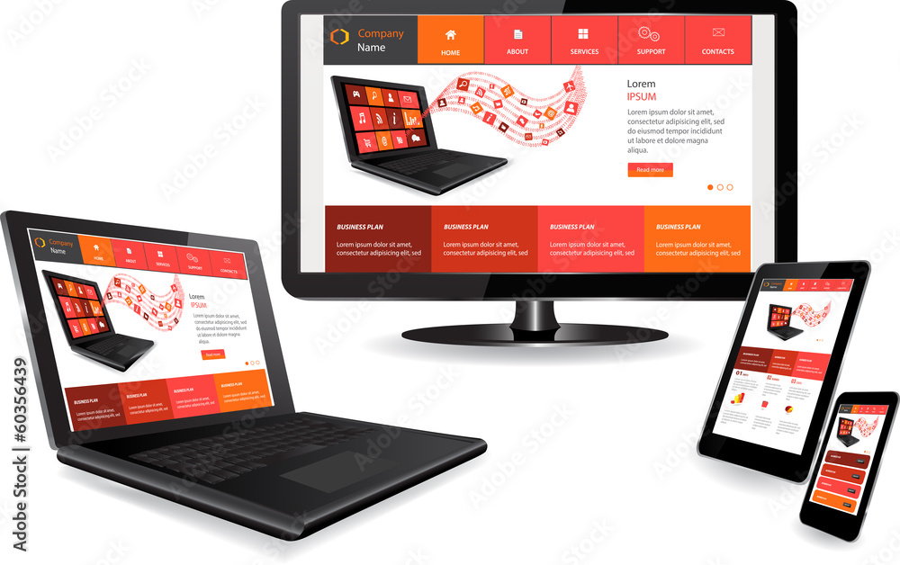 Wall mural responsive web design