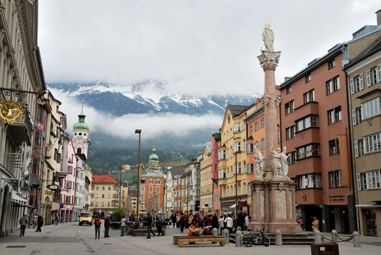 Townscape of Innsbruck, Switzerland.