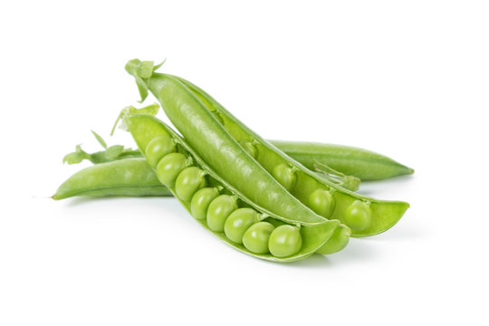 fresh organic young peas