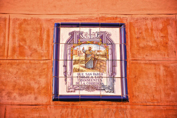 Madrid, azulejo religioso, cerámica, san Pablo, creencias