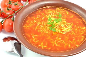 tomato soup with noodles