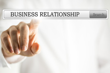 Virtual searching for business relationship