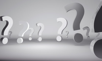 Abstract photo presenting question marks
