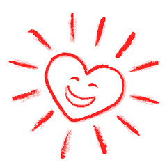 Strahlendes Herzsmiley