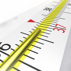 Medical thermometer on a white background