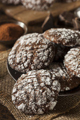 Chocolate Crinkle Cookies with Powdered Sugar