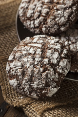 Chocolate Crinkle Cookies with Powdered Sugar