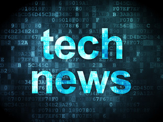 Fototapeta premium News concept: Tech News on digital background
