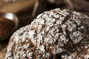 Chocolate Crinkle Cookies with Powdered Sugar