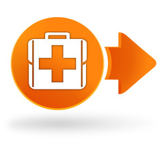 pharmacie sur symbole web orange