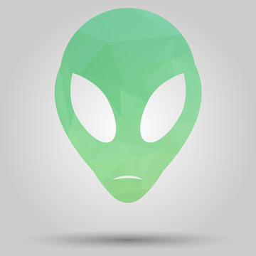 Abstract Creative concept vector icon of alien